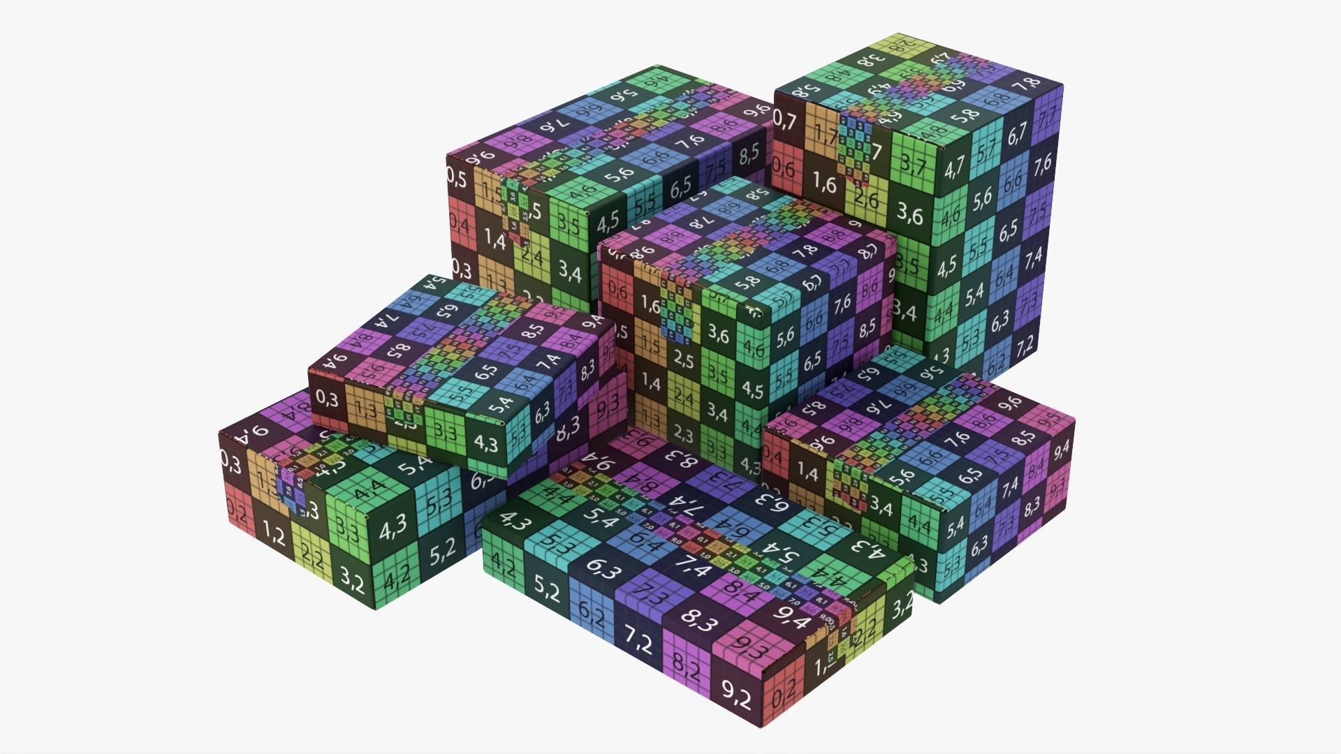 Box sealed with packing tape mockup 3D Model Collection_10