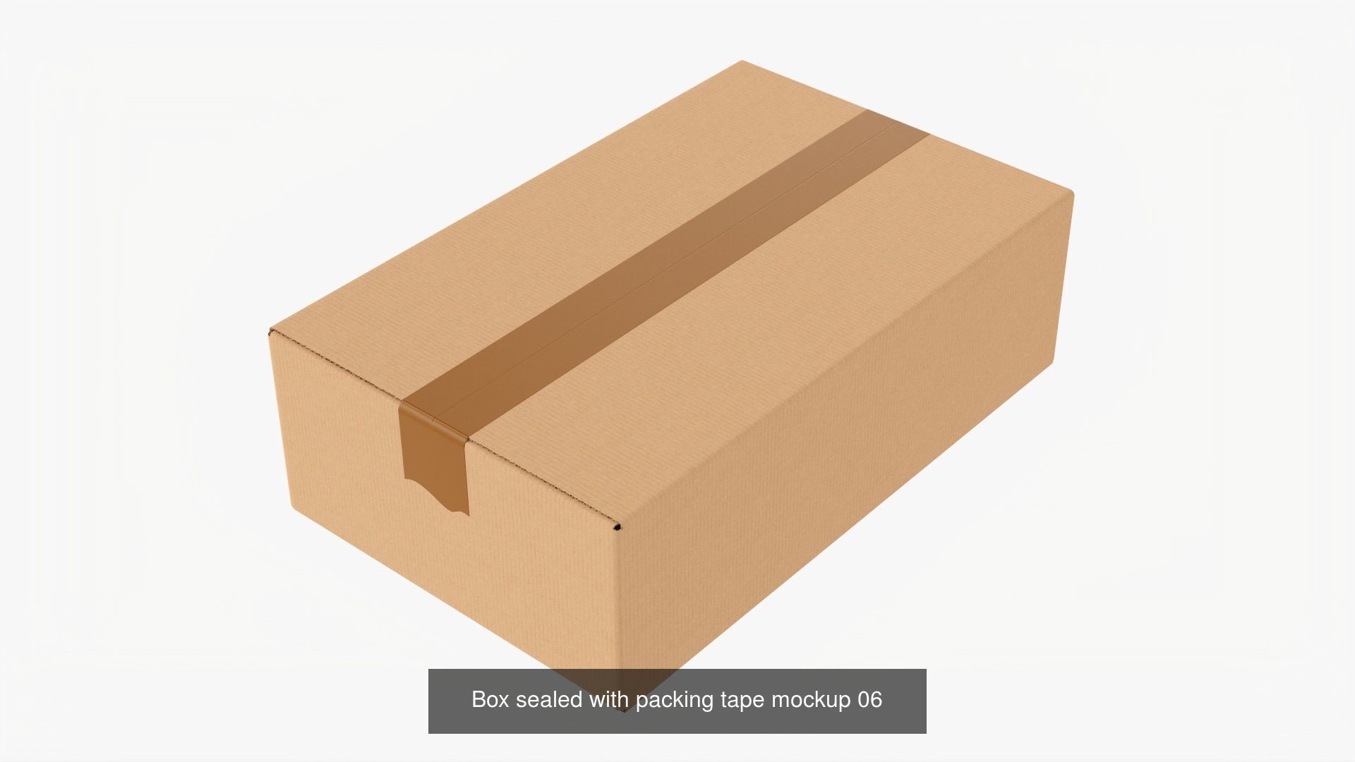 Box sealed with packing tape mockup 3D Model Collection_6