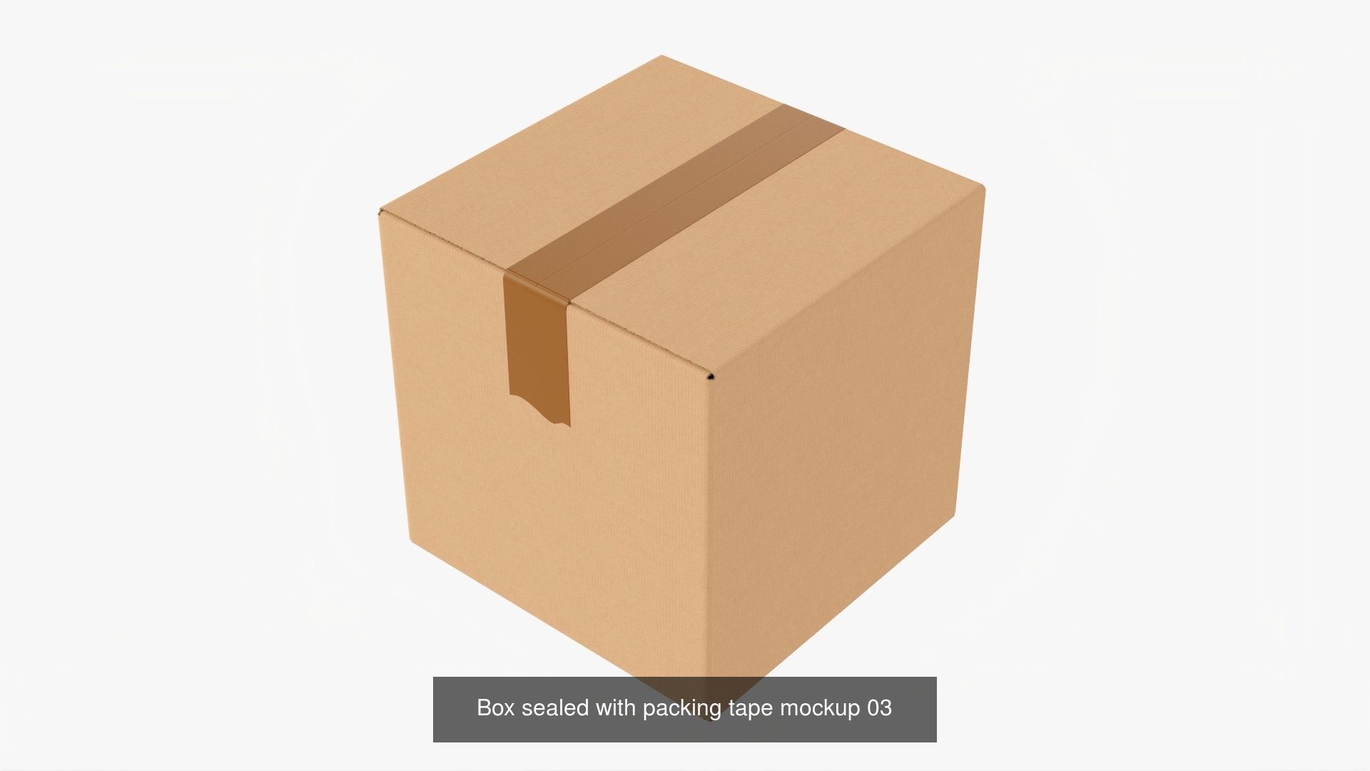 Box sealed with packing tape mockup 3D Model Collection_3