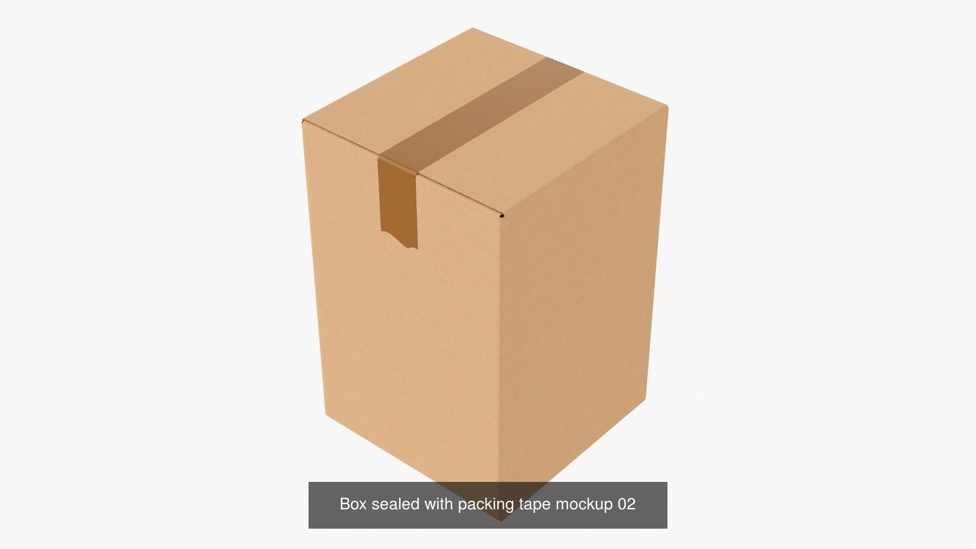 Box sealed with packing tape mockup 3D Model Collection_2