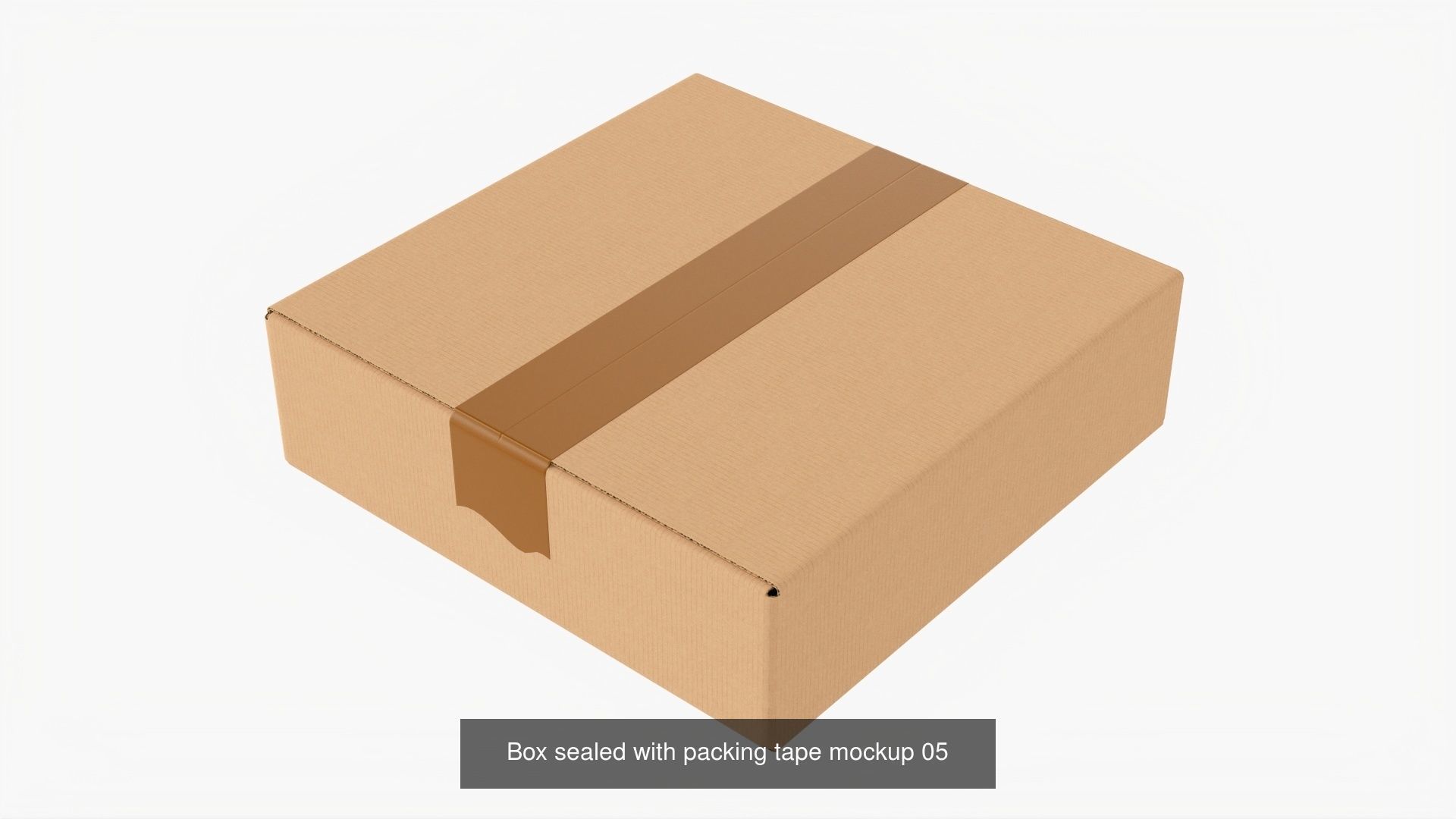 Box sealed with packing tape mockup 3D Model Collection_5