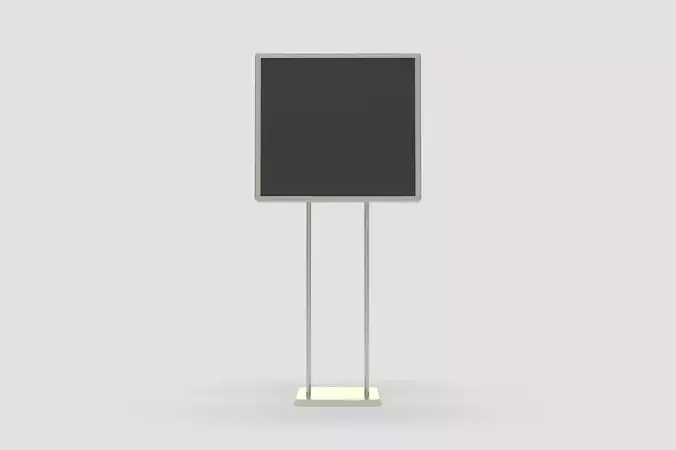 Style advertisement close to a urban street in city 3D model