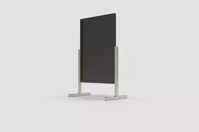 Style advertisement close to a urban street in city 3D model