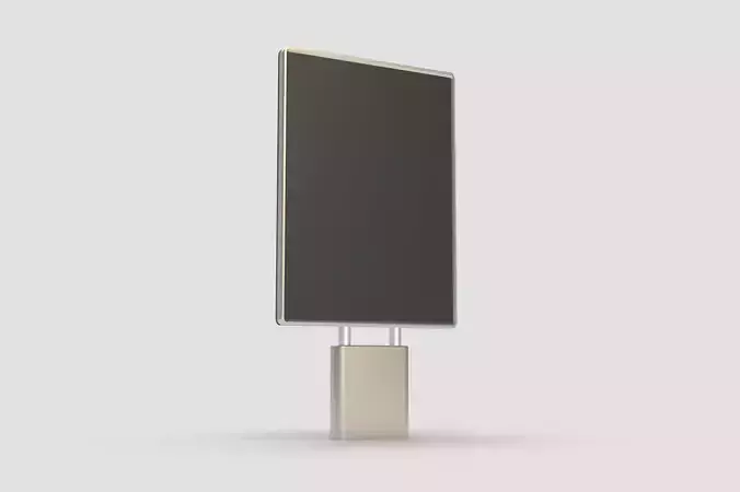 Style advertisement close to a street in city 3D model