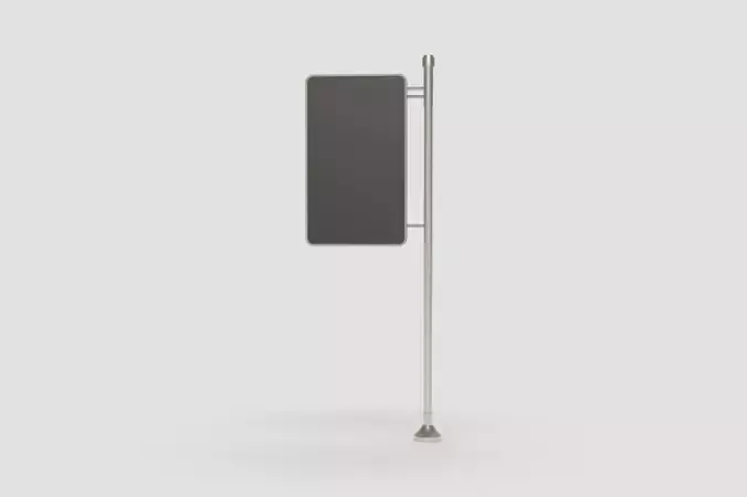 Style advertisement close to a urban street in city 3D model