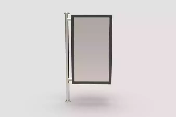 Style advertisement close to a urban street in city 3D model