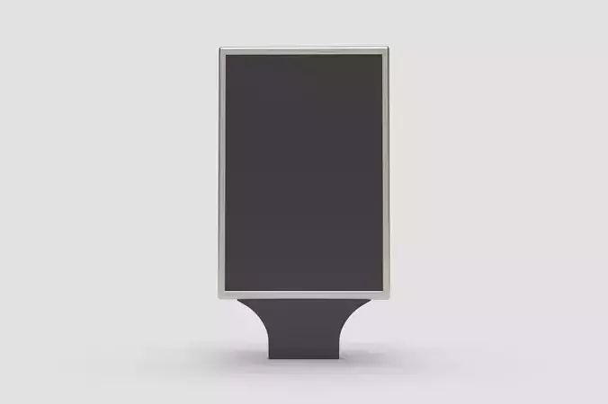 Style advertisement close to a urban street in city 3D model