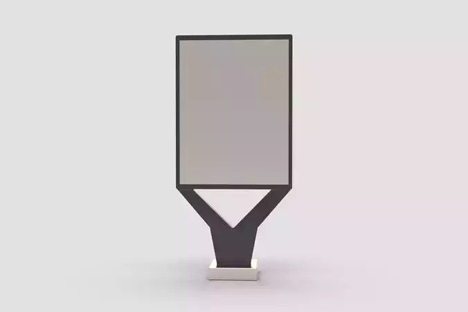 Style advertisement close to a urban street in city 3D model