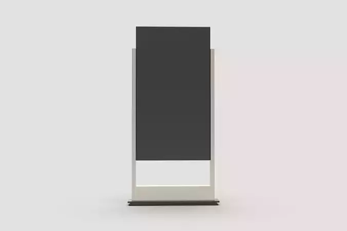 Style advertisement close to a urban street in city 3D model