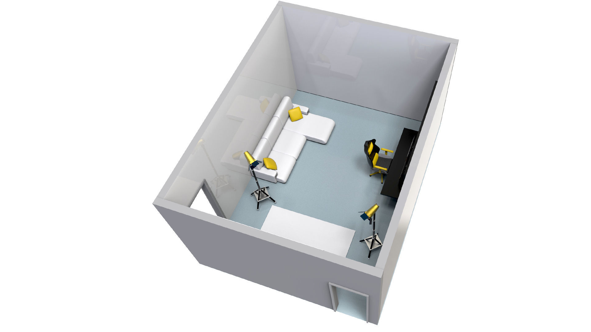 Photography Studio 3d model setup Low-poly 3D model_4