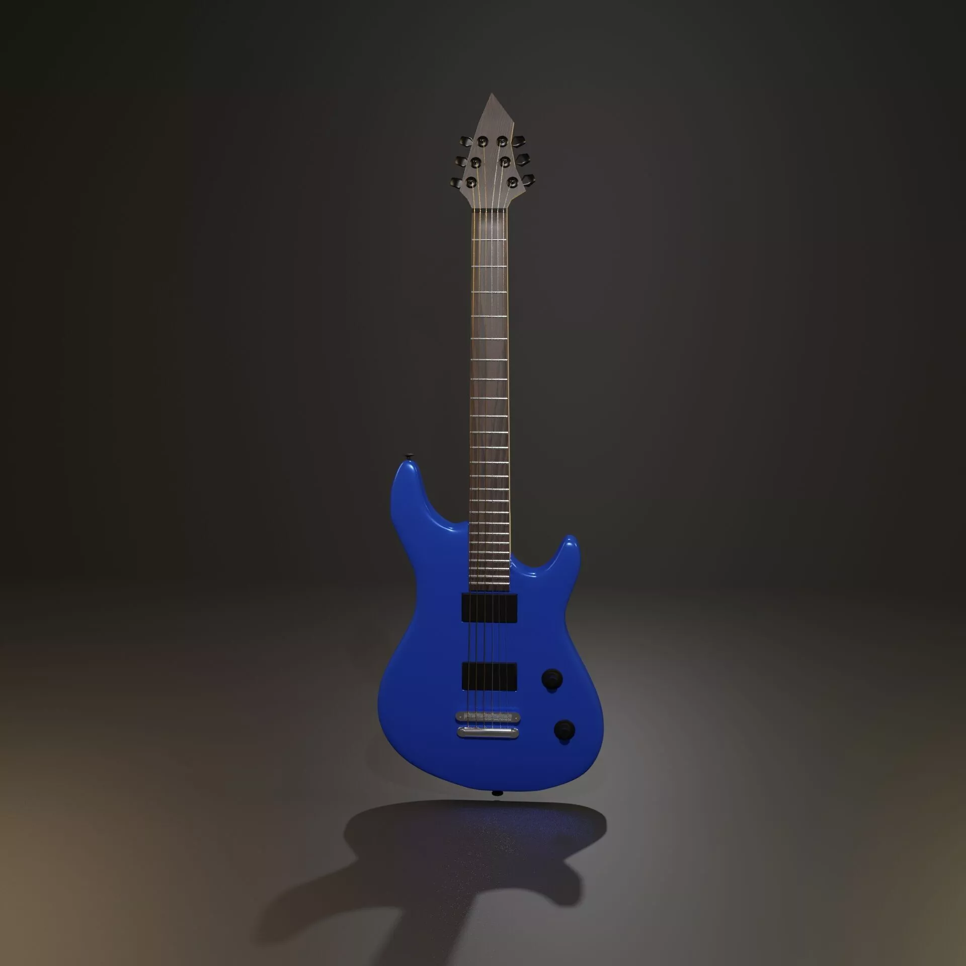 Electric guitar highPoly Free 3D model