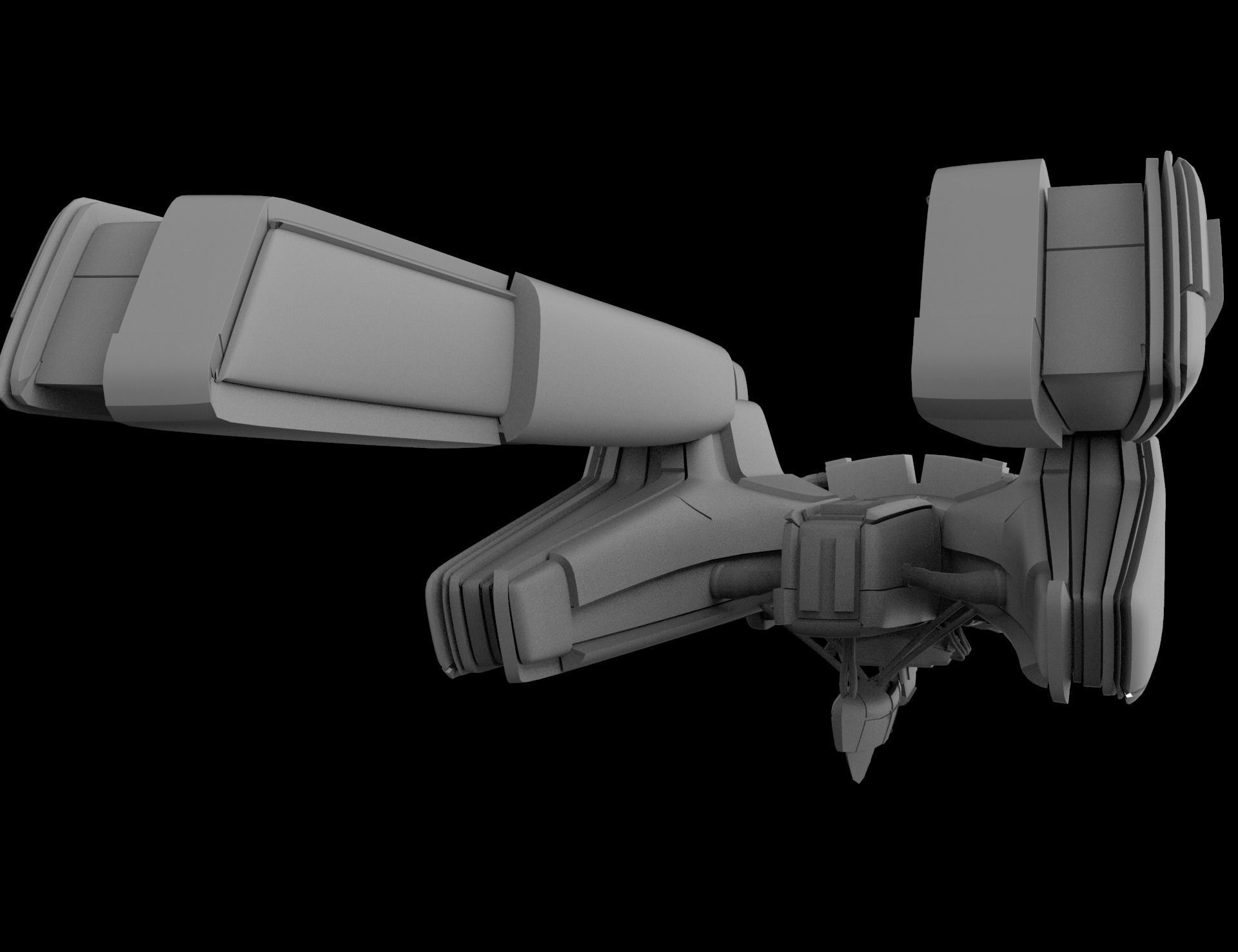 3d alien spaceship s1 3D model_14