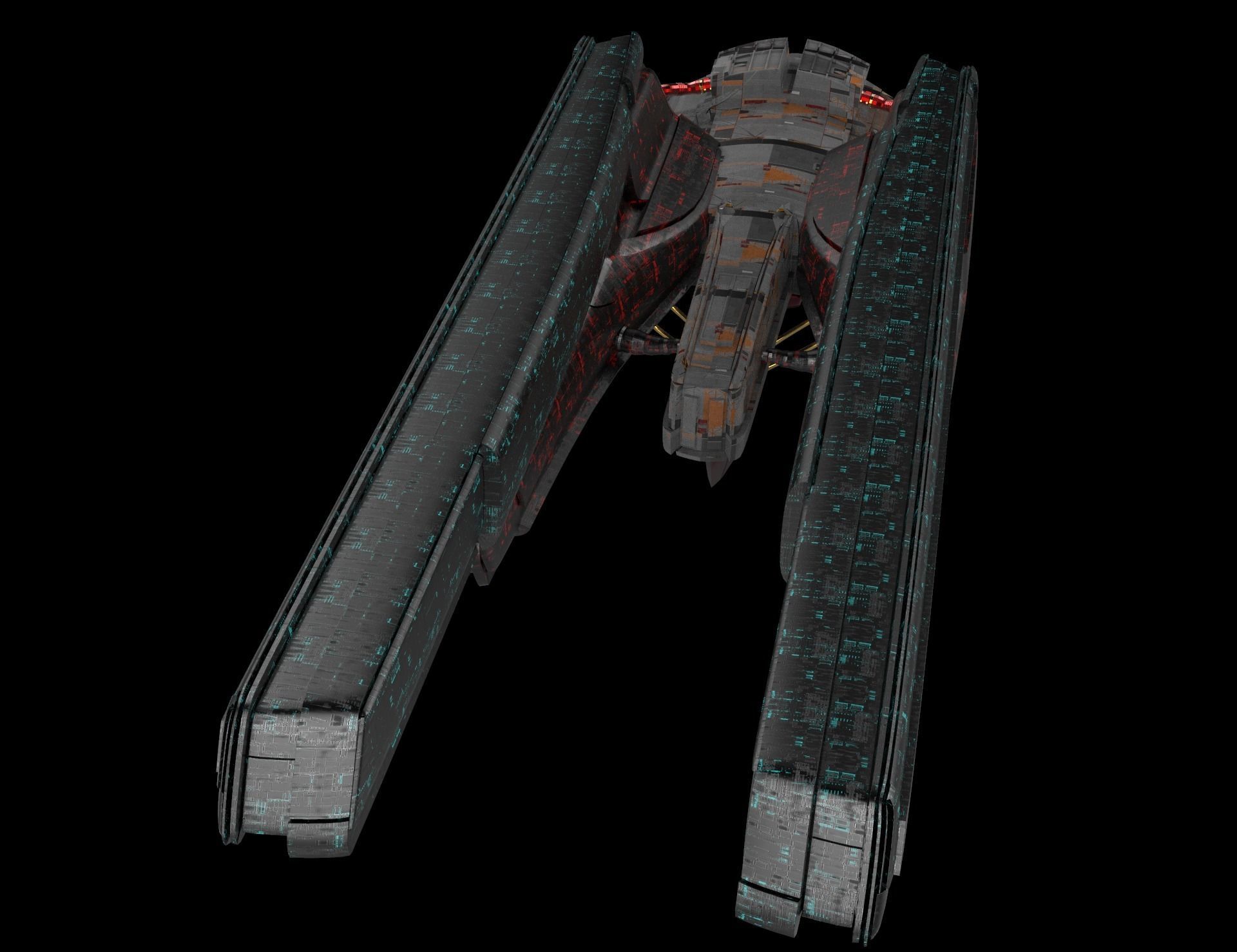 3d alien spaceship s1 3D model_8