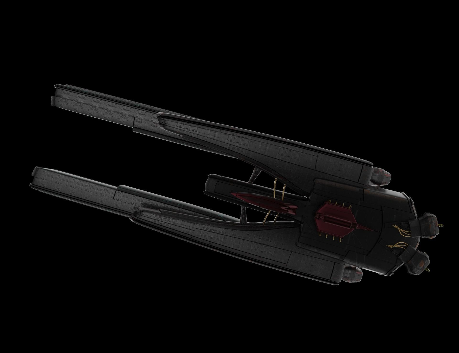 3d alien spaceship s1 3D model_5