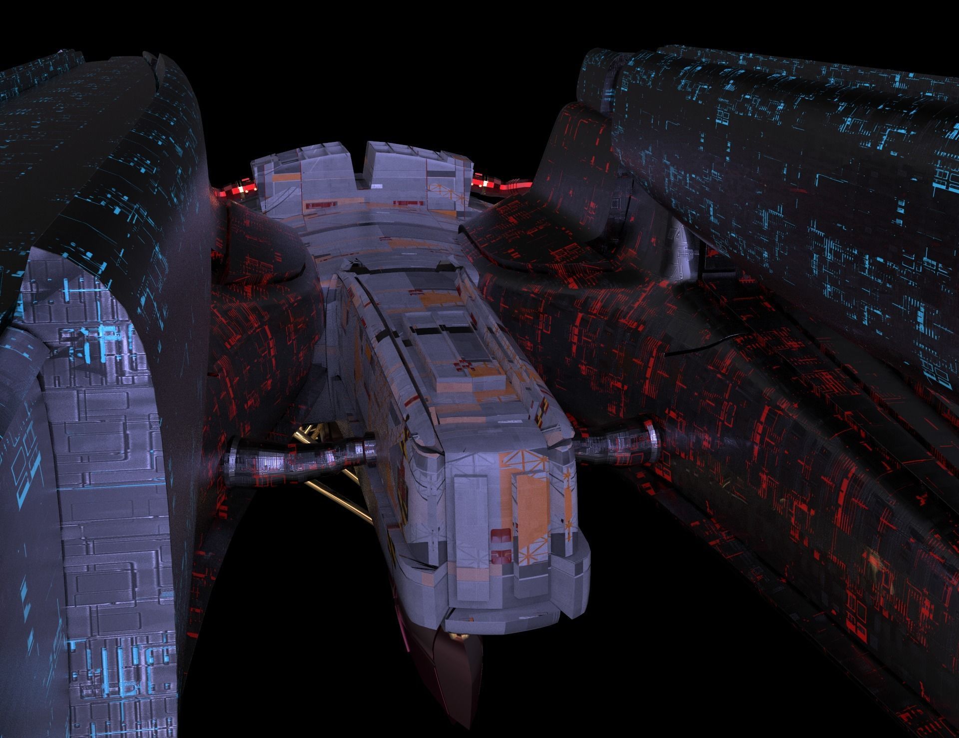 3d alien spaceship s1 3D model_7