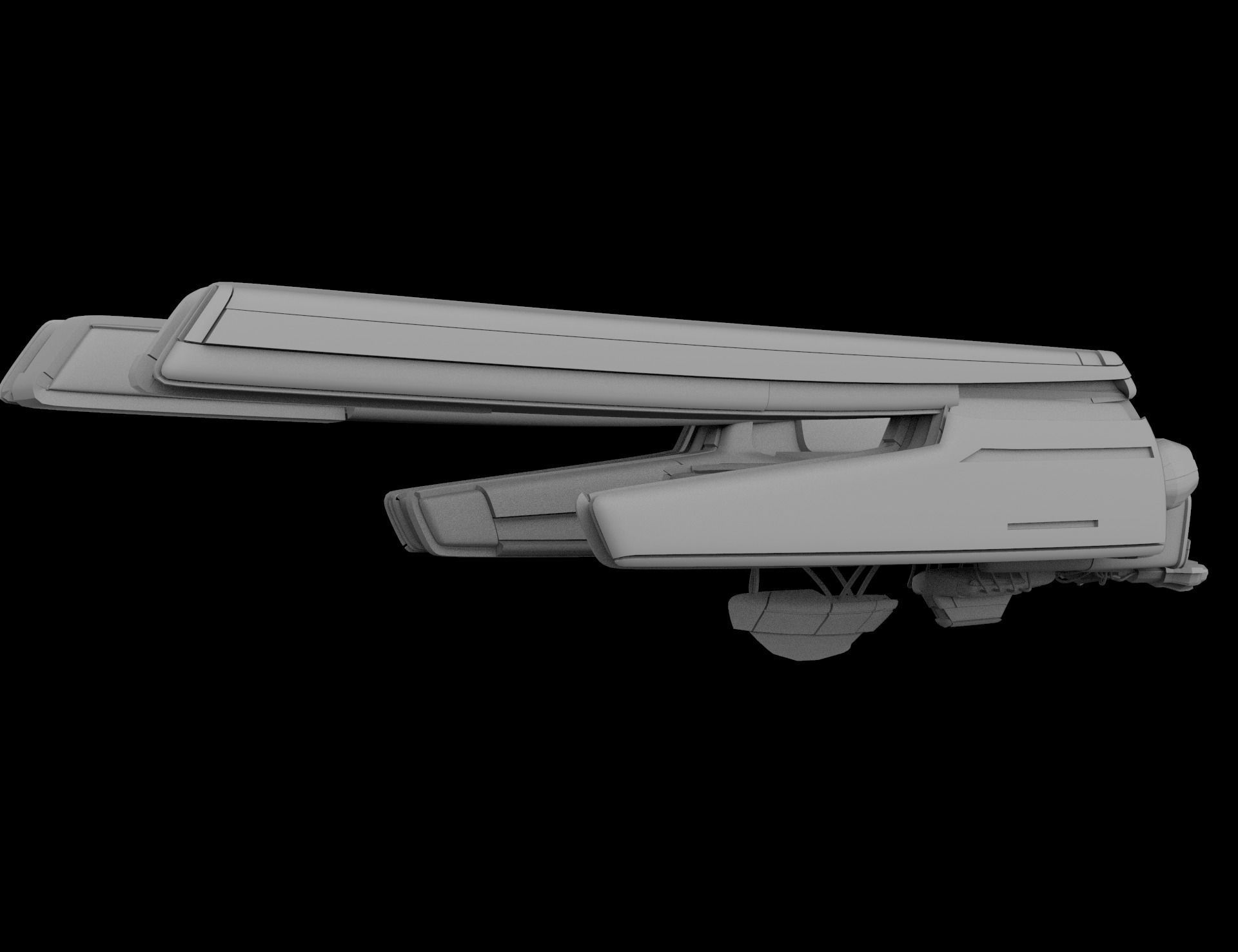 3d alien spaceship s1 3D model_12