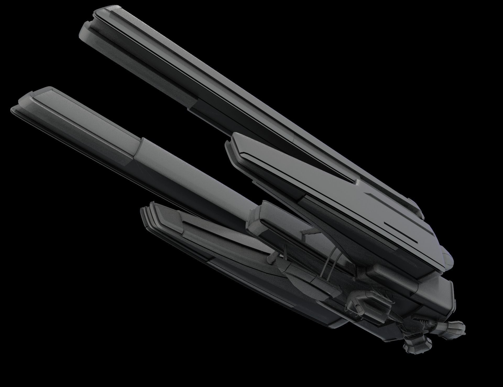 3d alien spaceship s1 3D model_13