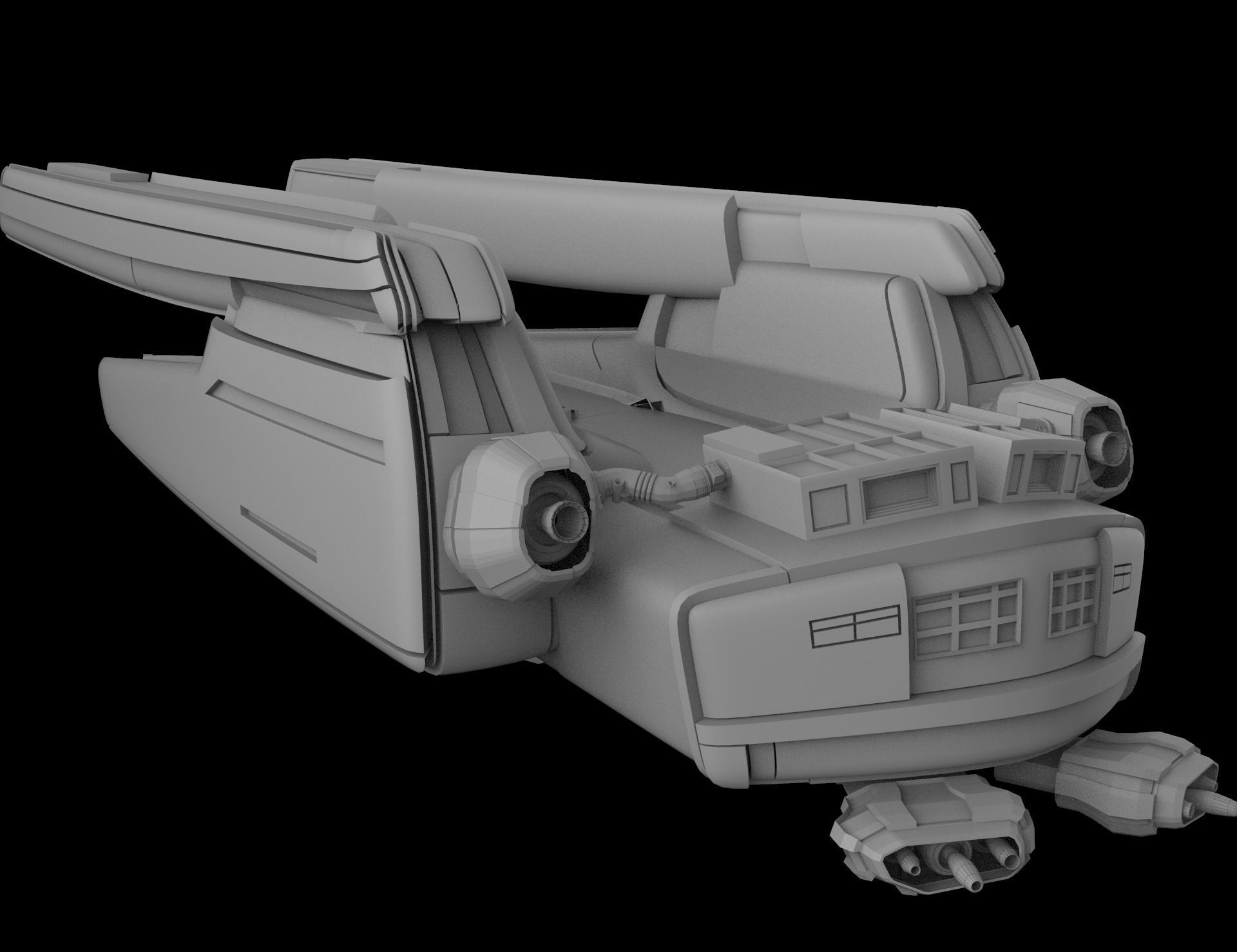 3d alien spaceship s1 3D model_15