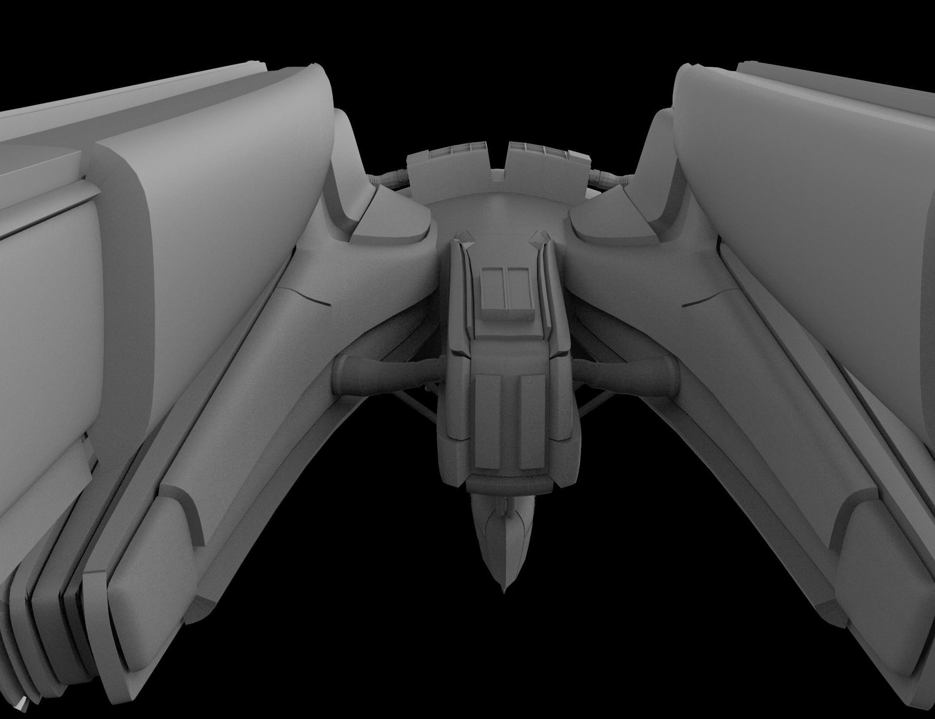 3d alien spaceship s1 3D model_11