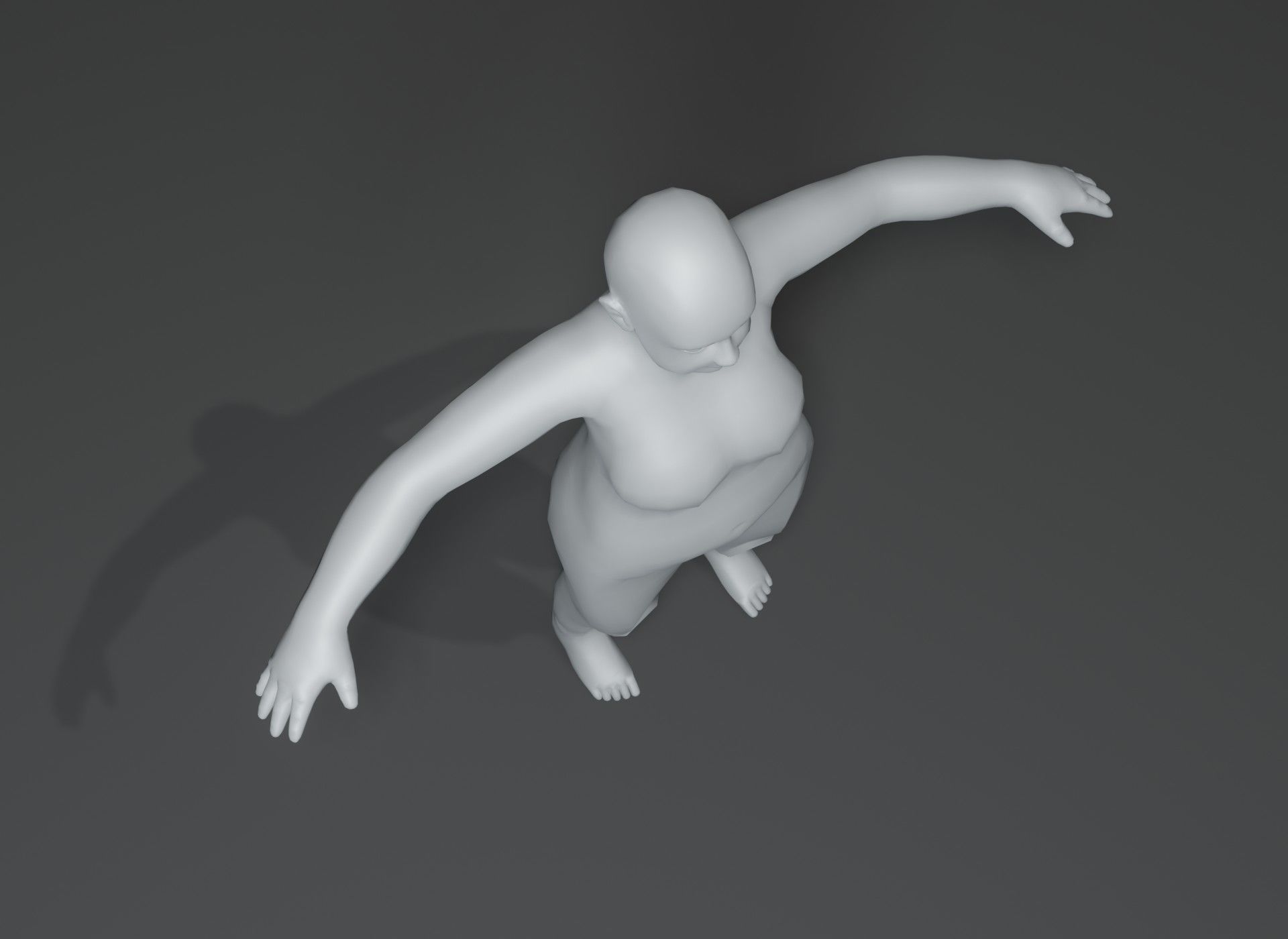 Fat Girl Kid Body Base Mesh 3D Model 10k Polygons Low-poly 3D model_16