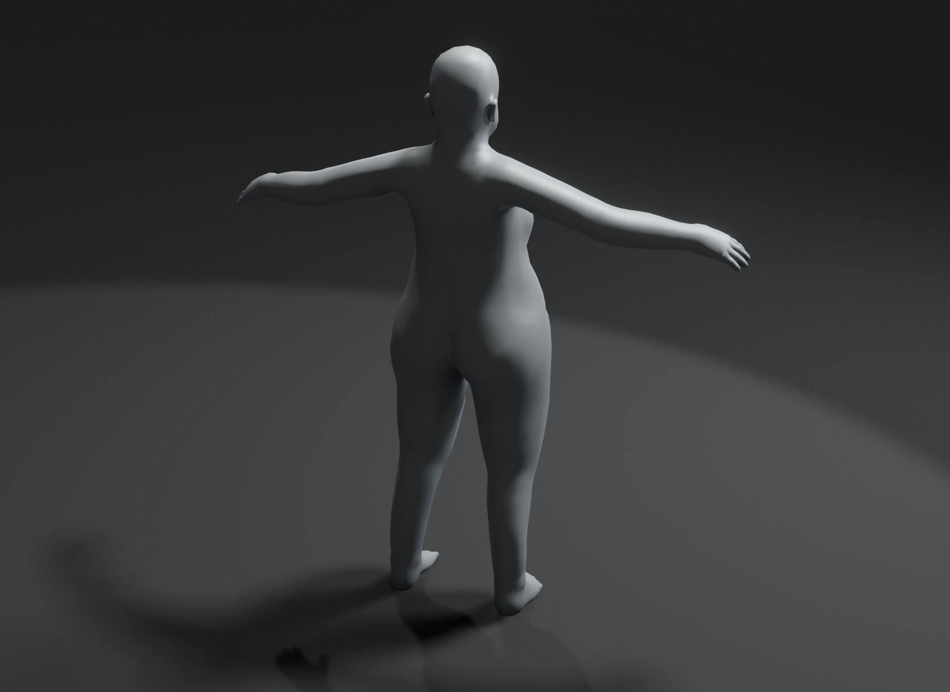 Fat Girl Kid Body Base Mesh 3D Model 10k Polygons Low-poly 3D model_18