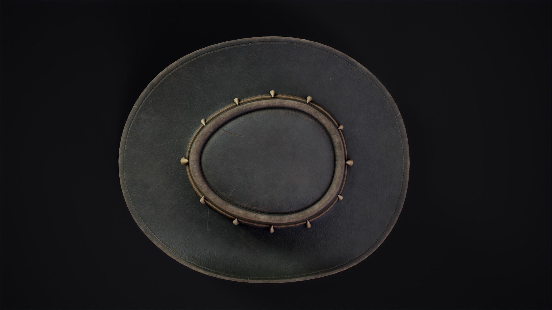 Australian Outback Hat Low-poly 3D model_9