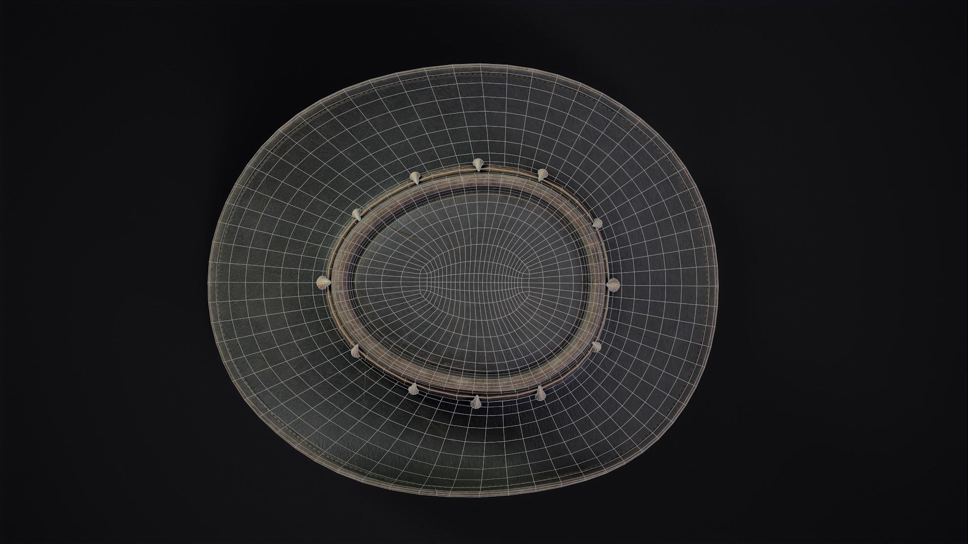 Australian Outback Hat Low-poly 3D model_19