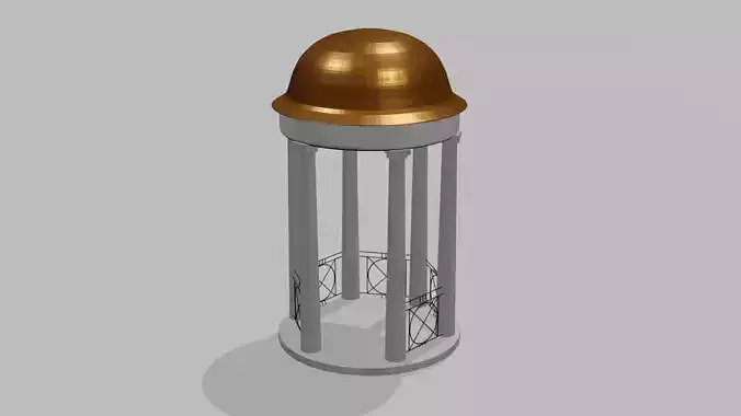 rotunda clock tower with golden dome