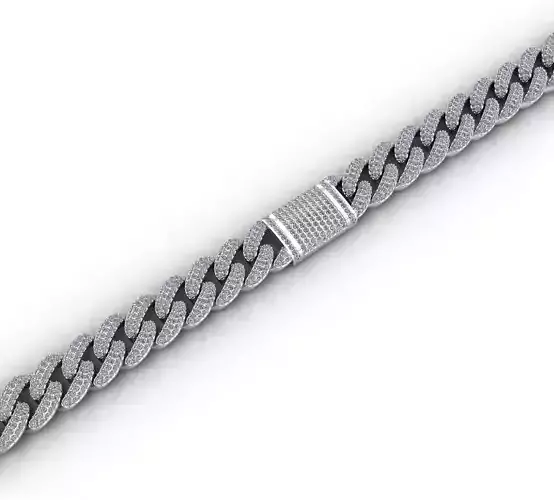 Diamond cuban chain link width 12mm 3D print model