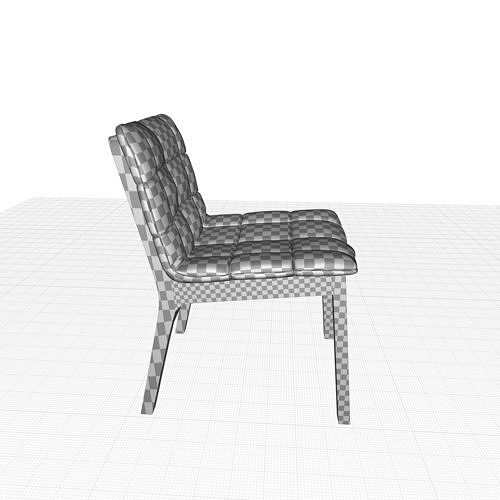 Wicket Tufted Upholstered Side Chair  3D model 4