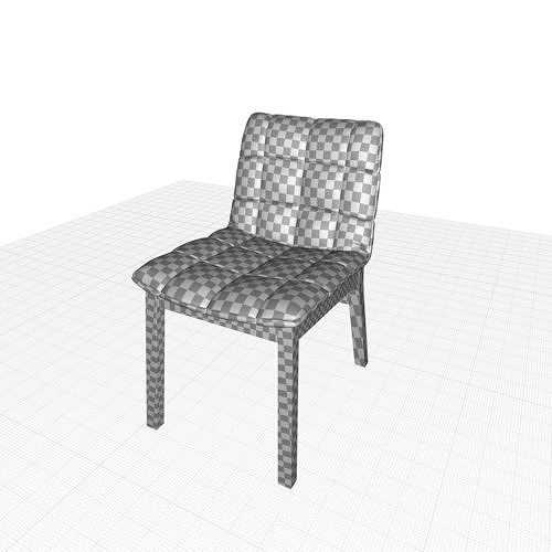 Wicket Tufted Upholstered Side Chair  3D model 7