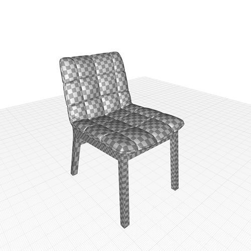 Wicket Tufted Upholstered Side Chair  3D model 6