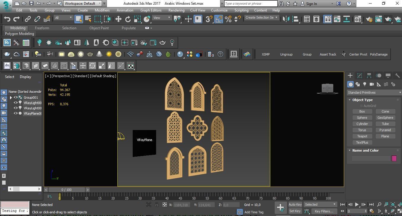 Arabic Windows Set 3D model_5