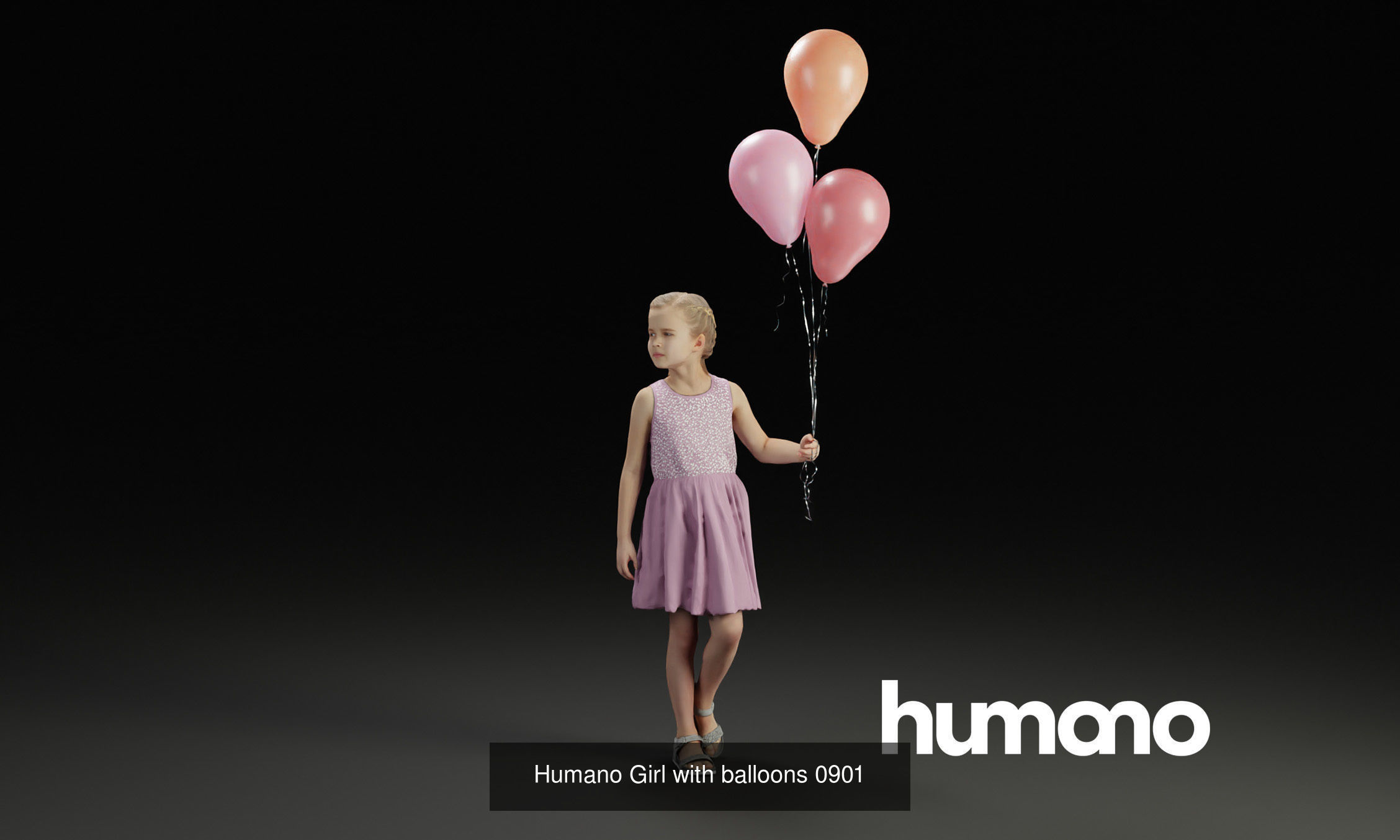 Humano 5-PACK - PEOPLE - PLAYING CHILDREN - 5x 3d models 09C 3D Model Collection_2