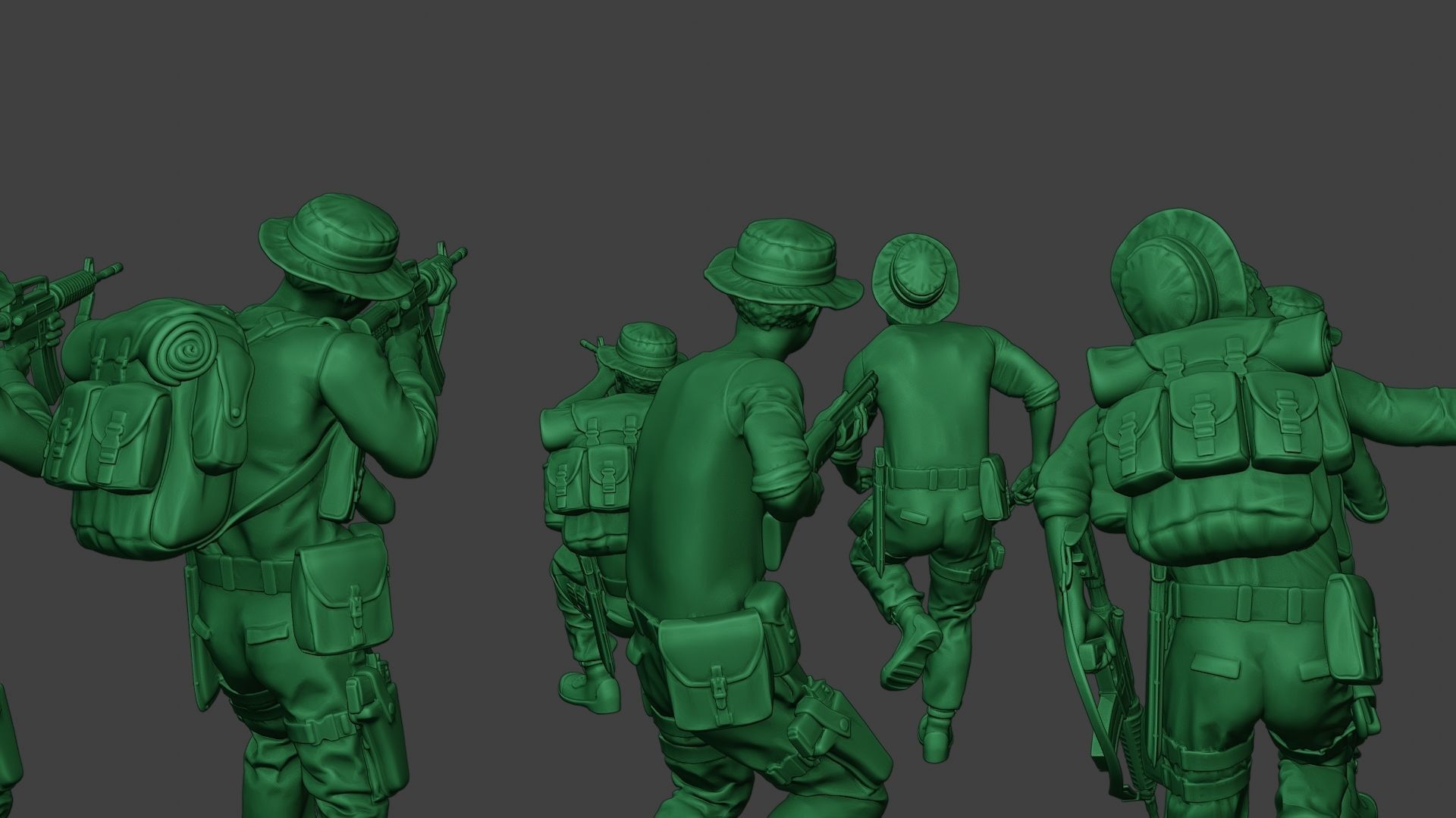 Modern Jungle Soldiers MJS1 Pack 2 3D Model Collection_20