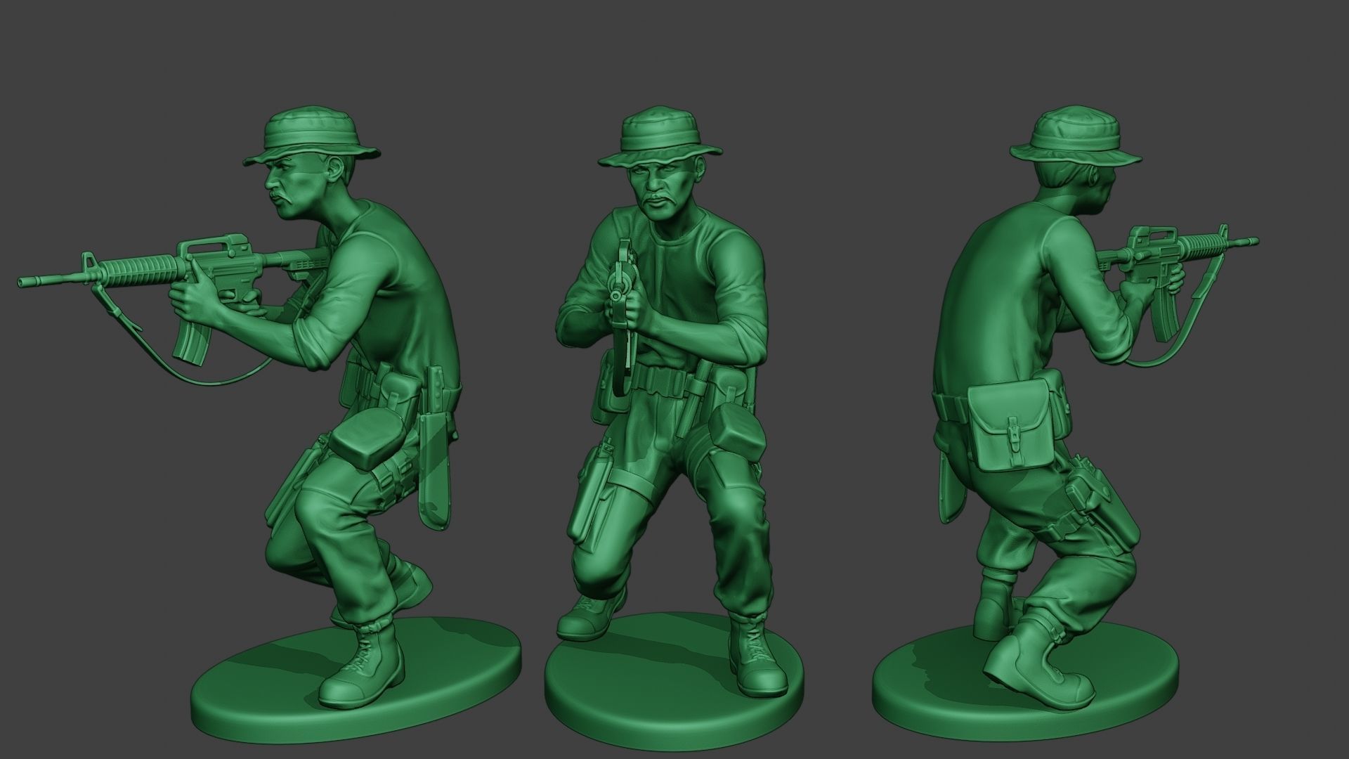 Modern Jungle Soldiers MJS1 Pack 2 3D Model Collection_3