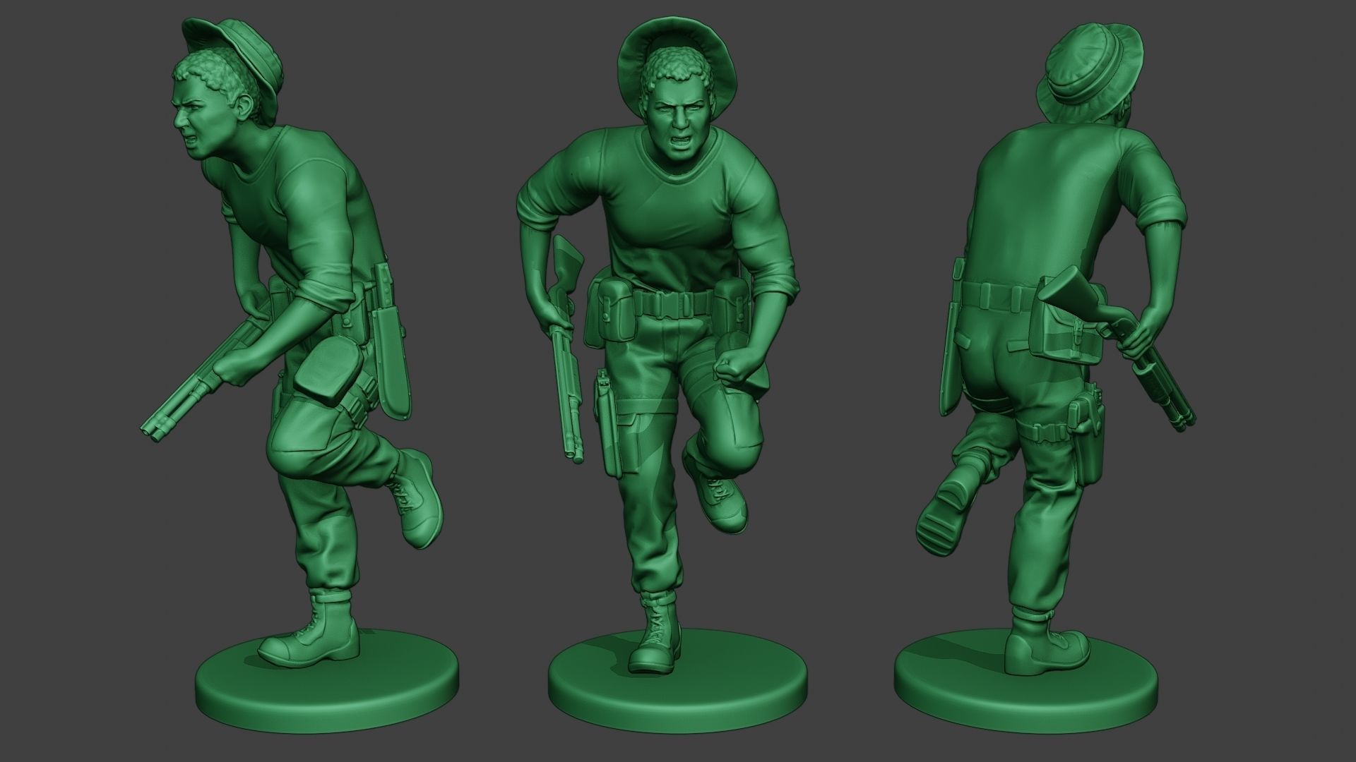 Modern Jungle Soldiers MJS1 Pack 2 3D Model Collection_4