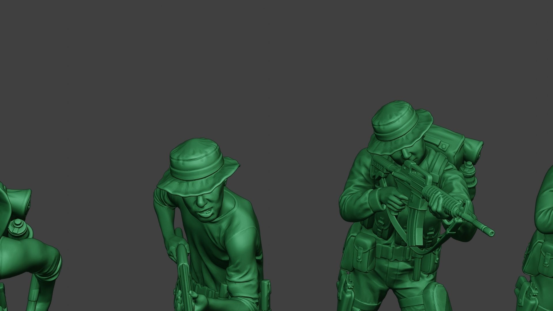 Modern Jungle Soldiers MJS1 Pack 2 3D Model Collection_29