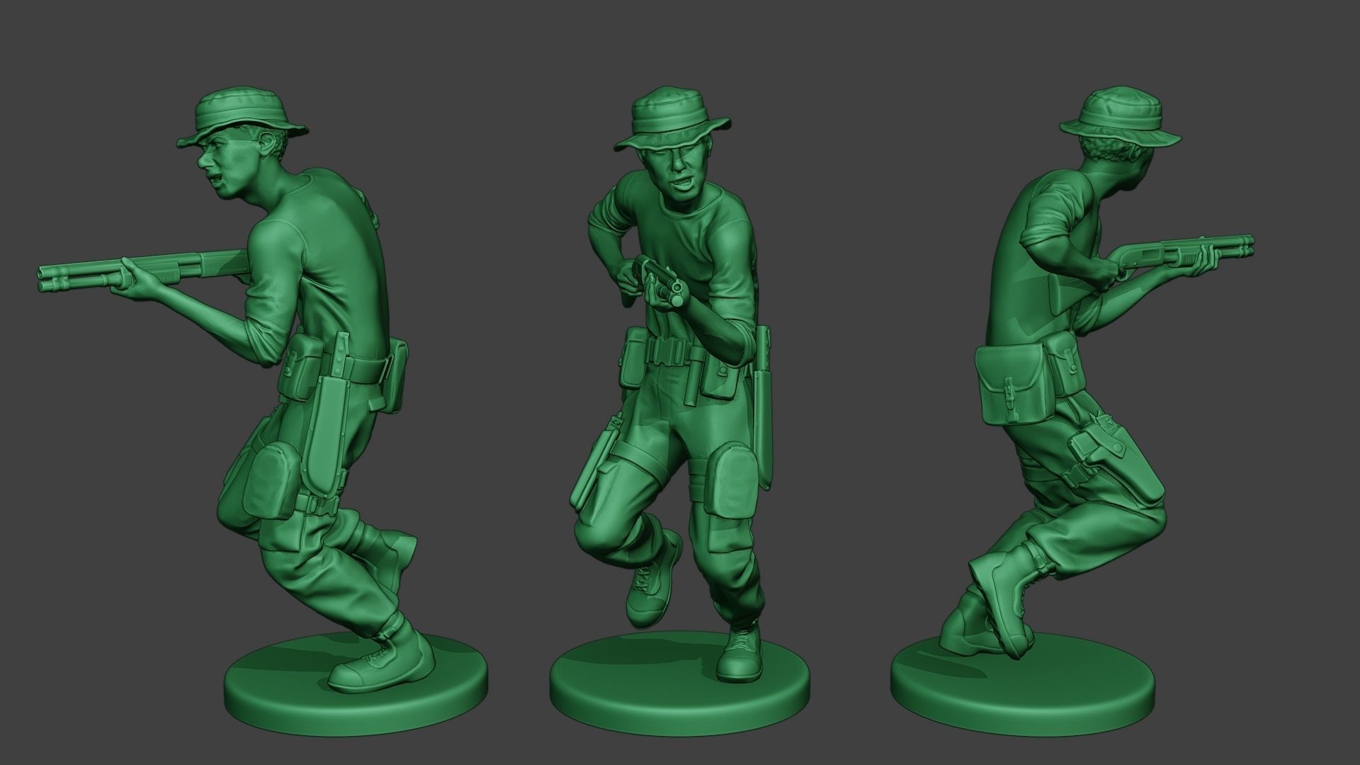 Modern Jungle Soldiers MJS1 Pack 2 3D Model Collection_5