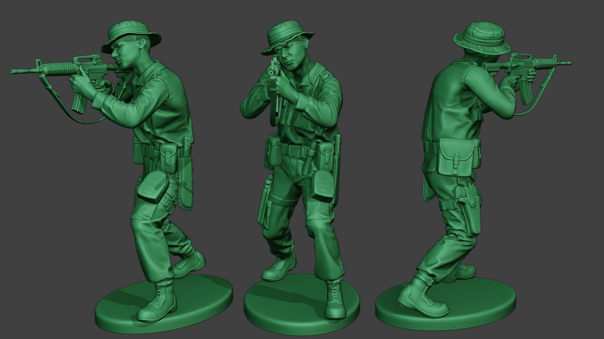 Modern Jungle Soldiers MJS1 Pack 2 3D Model Collection_2