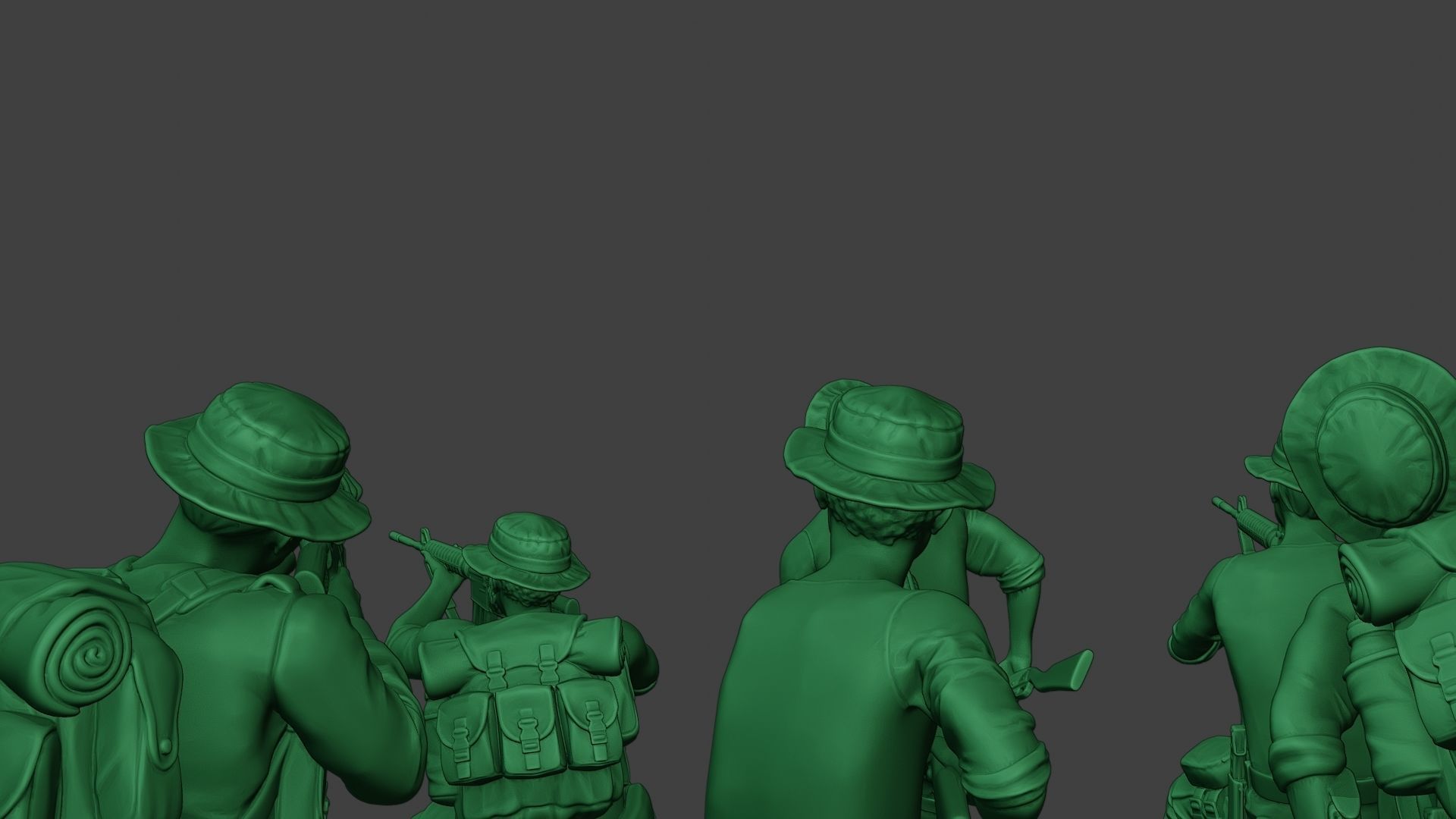 Modern Jungle Soldiers MJS1 Pack 2 3D Model Collection_19
