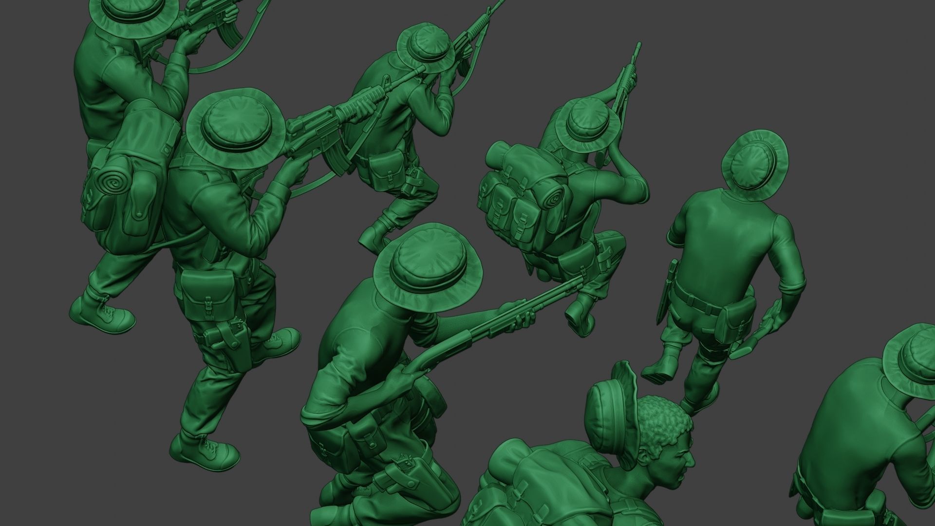 Modern Jungle Soldiers MJS1 Pack 2 3D Model Collection_27