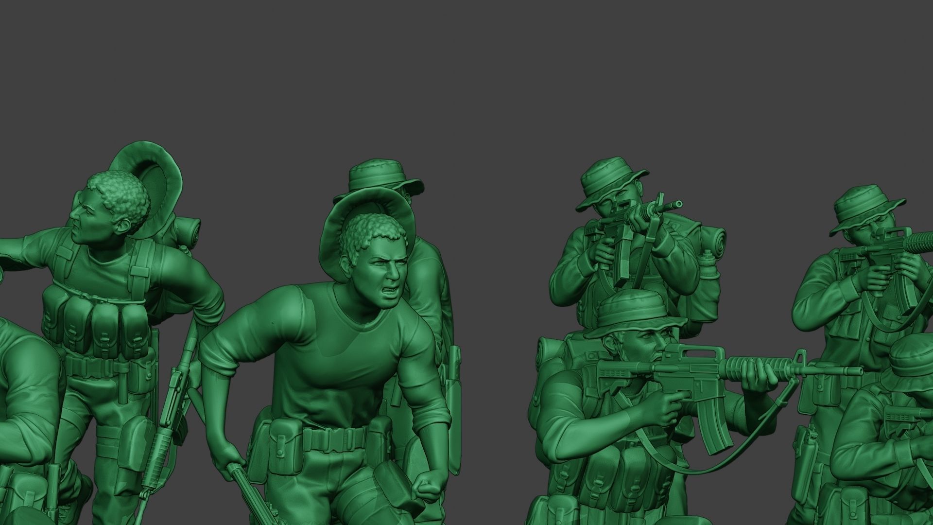 Modern Jungle Soldiers MJS1 Pack 2 3D Model Collection_26