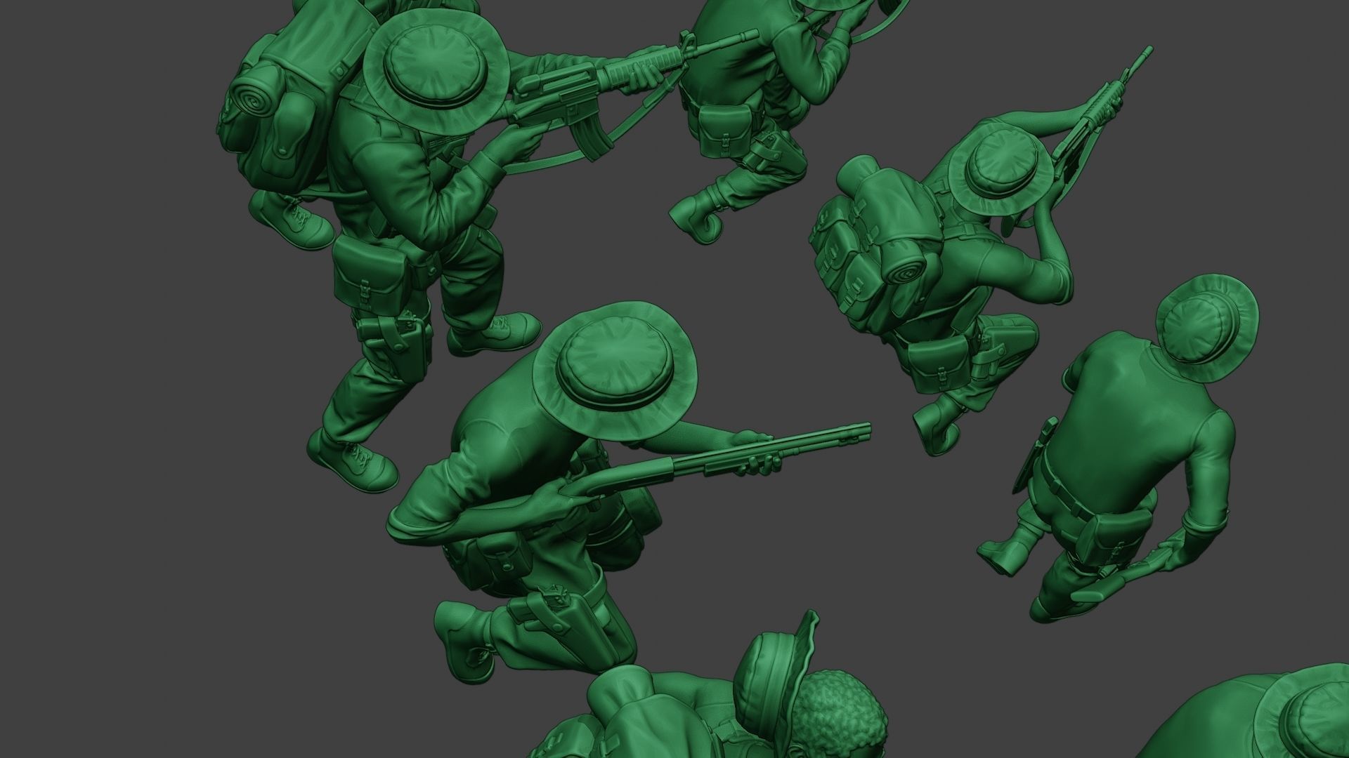 Modern Jungle Soldiers MJS1 Pack 2 3D Model Collection_30