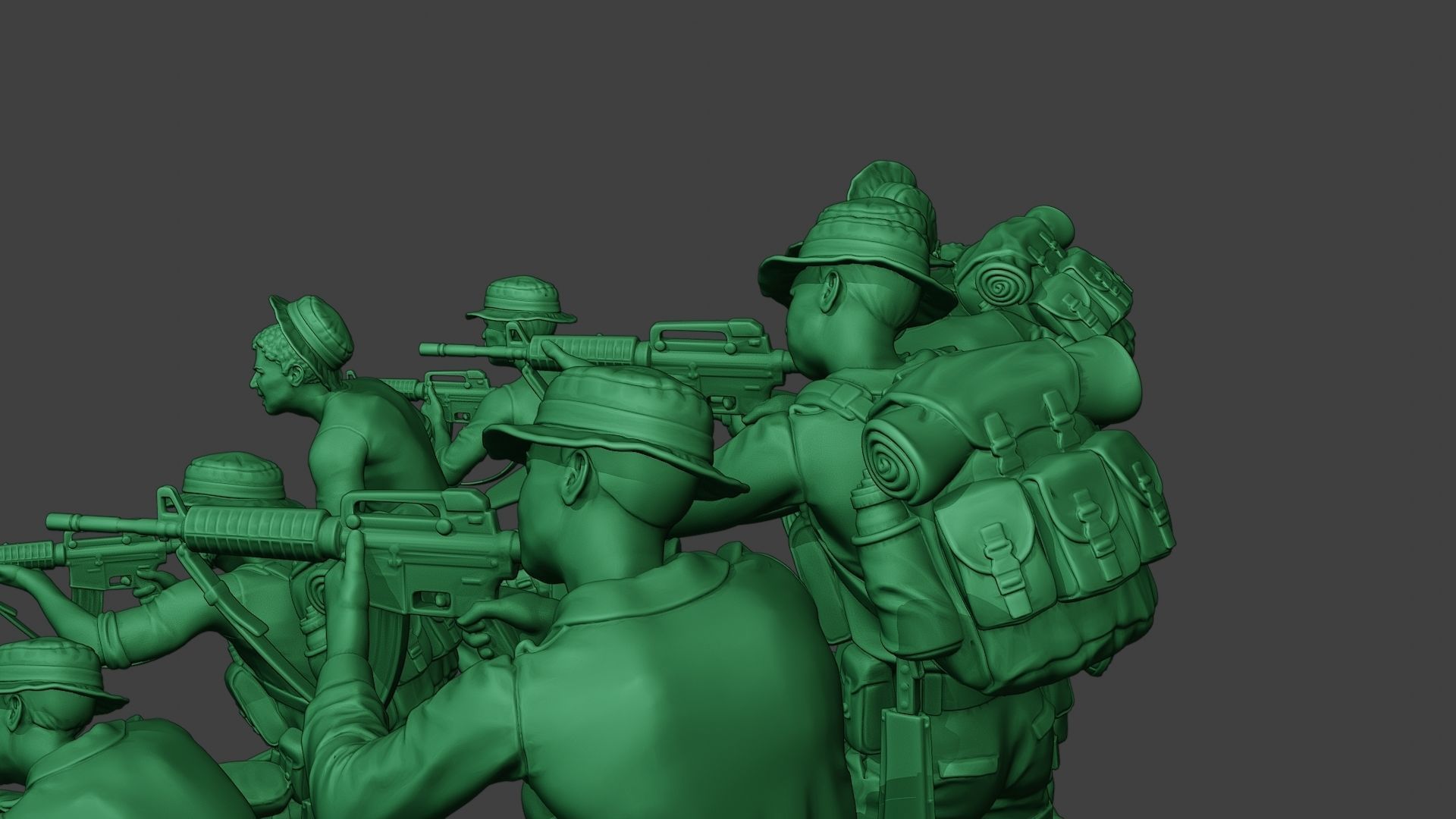 Modern Jungle Soldiers MJS1 Pack 2 3D Model Collection_24