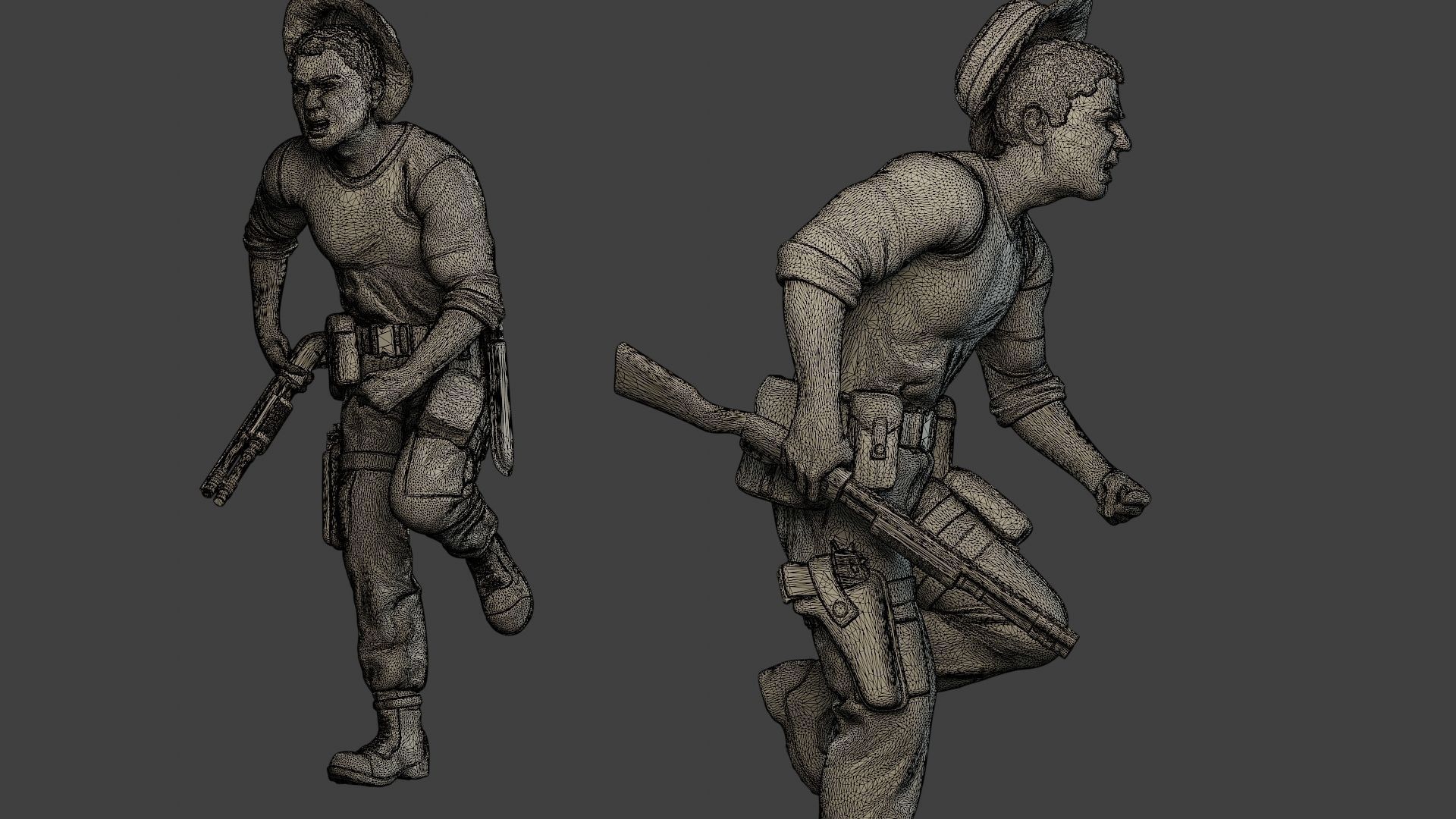 Modern Jungle Soldiers MJS1 Pack 2 3D Model Collection_13