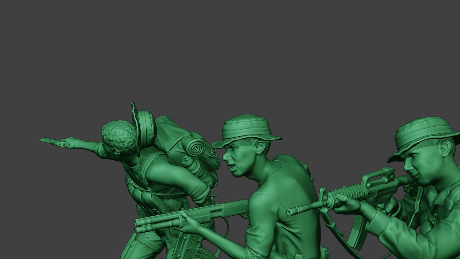 Modern Jungle Soldiers MJS1 Pack 2 3D Model Collection_28