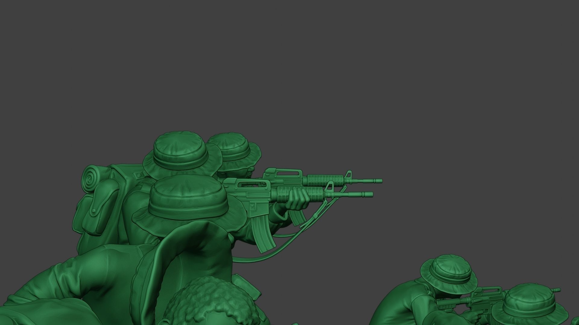 Modern Jungle Soldiers MJS1 Pack 2 3D Model Collection_21