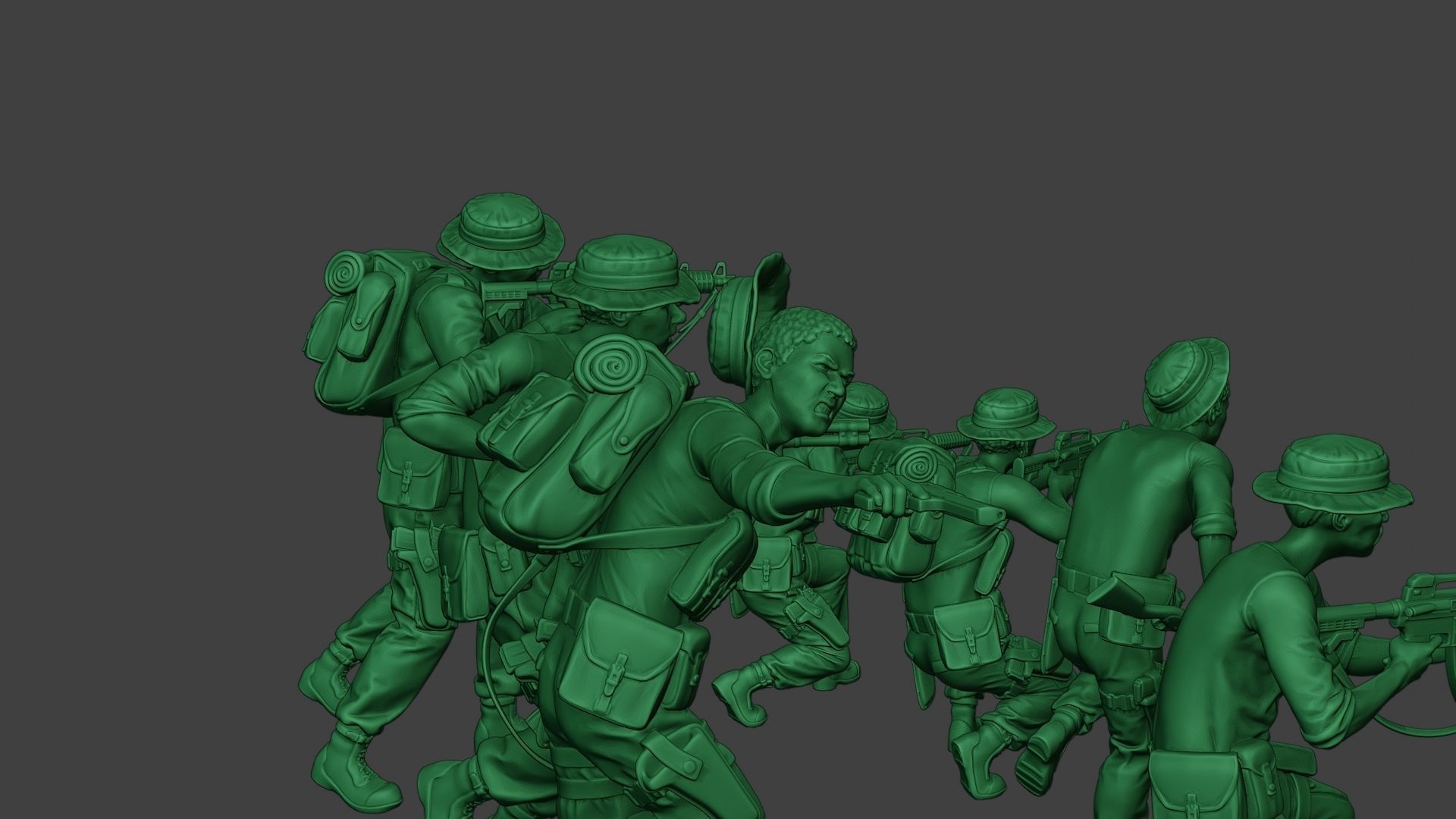 Modern Jungle Soldiers MJS1 Pack 2 3D Model Collection_23