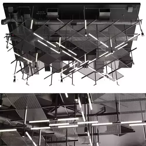 Industrial ceiling 6 3D model
